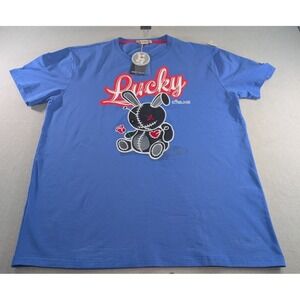 Men's Lucky Charm T Shirt with Embroidery Size XL Style # T570 Color ROYAL